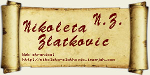 Nikoleta Zlatković vizit kartica